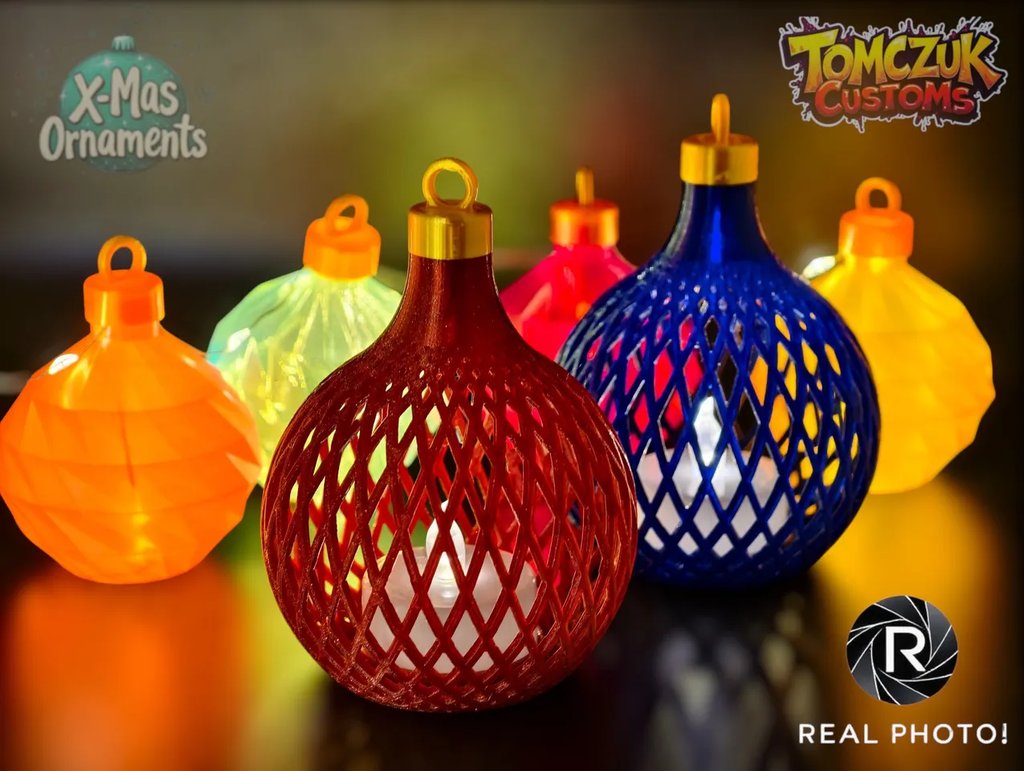 Рождественские украшения – Классический набор из 3 штук со светодиодной подставкой